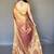 Brown zari tissue designer saree