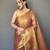Brown zari tissue designer saree
