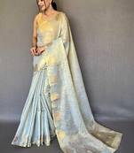 Grey grey tissue sarees