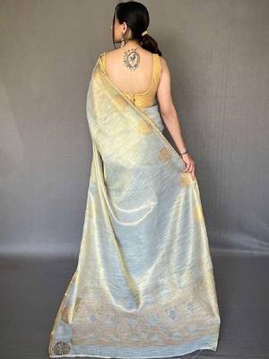 Grey grey tissue sarees 3