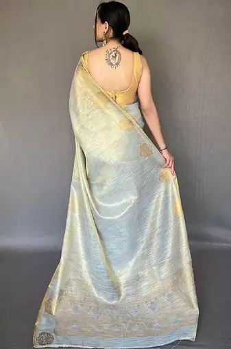 Grey grey tissue sarees