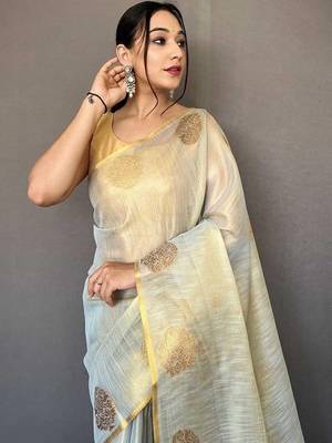Grey grey tissue sarees 4