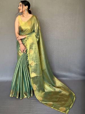 Green green tissue sarees 1