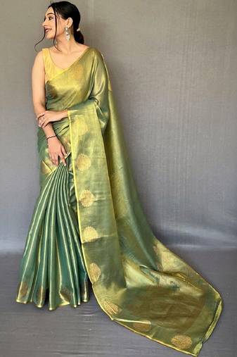 Green green tissue sarees