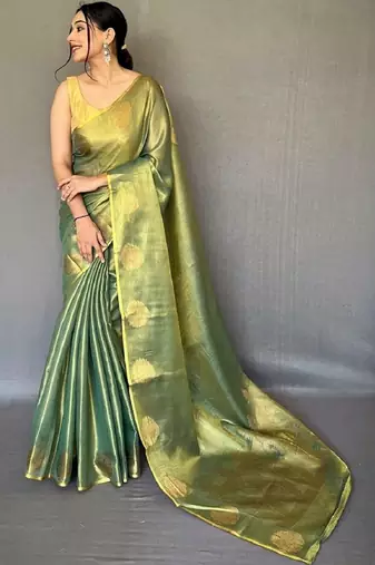 Green green tissue sarees