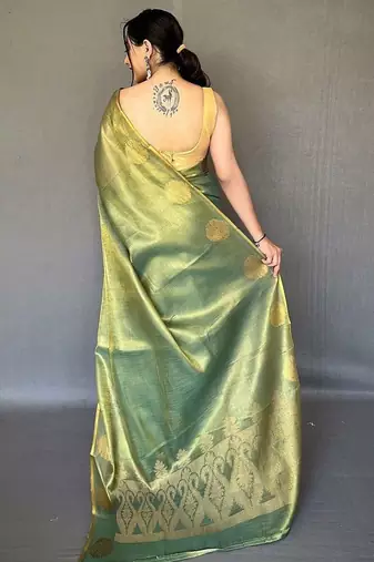 Green green tissue sarees