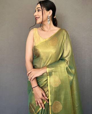 Green green tissue sarees 4