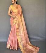 Pink pink tissue sarees