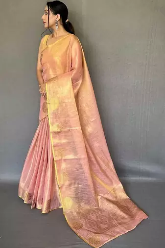 Pink pink tissue sarees
