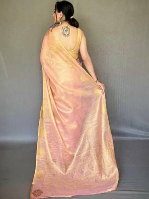 Pink pink tissue sarees 3