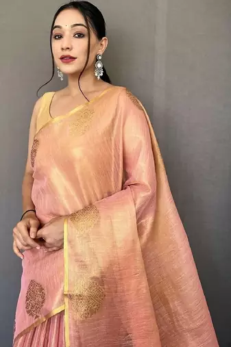 Pink pink tissue sarees