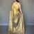 Black women black tissue silk zari woven saree with blouse piece