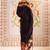 Black satin saree