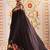 Black satin saree
