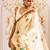 Off white ethnic motifs satin designer saree
