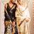 Off white ethnic motifs satin designer saree