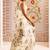 Off white floral satin designer saree