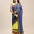 Yellow bandhani embroidered pure georgette bandhani saree