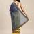Yellow bandhani embroidered pure georgette bandhani saree