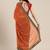Orange printed  embroidered pure georgette bandhani saree