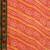 Orange printed  embroidered pure georgette bandhani saree
