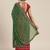 Green embroidered pure georgette bandhani saree