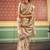 Cream ethnic woven design zari saree