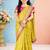 Pink ethnic motifs woven design zari art silk banarasi saree