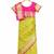 Pink ethnic motifs woven design zari art silk banarasi saree
