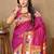 Magenta floral woven design zari paithani saree