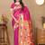 Magenta floral woven design zari paithani saree
