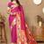 Magenta floral woven design zari paithani saree