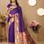Purple woven design zari paithani saree