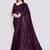 Purple women embellished sequinned saree