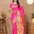 Pink woven design zari paithani saree
