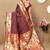 Brown woven design zari paithani saree
