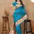 Blue woven design zari silk blend paithani saree