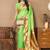 Lime ethnic motifs woven design paithani saree