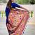 Blue woven design zari silk blend designer paithani saree