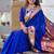 Blue woven design zari silk blend designer paithani saree