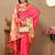 Pink floral woven design zari paithani saree