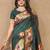 Green woven design zari paithani saree