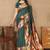 Green woven design zari paithani saree