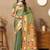 Green floral woven design zari paithani saree