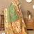 Green floral woven design zari paithani saree