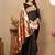 Black woven design zari silk blend paithani saree