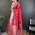 Pink floral woven design zari banarasi saree