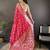 Pink floral woven design zari banarasi saree