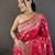 Pink floral woven design zari banarasi saree