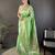 Green woven design zari banarasi saree